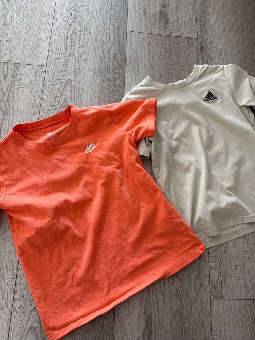 Nike Kids' Orange Short-Sleeve Tee - Casual Everyday Top and boys Adidas